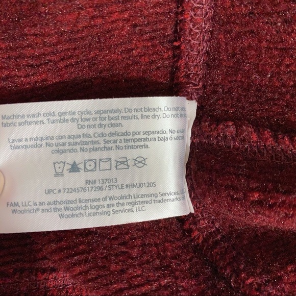 Woolrich Men’s Quarter Snap Pullover Sweater Sweatshirt Flap Pocket Heather Red - Picture 10 of 11